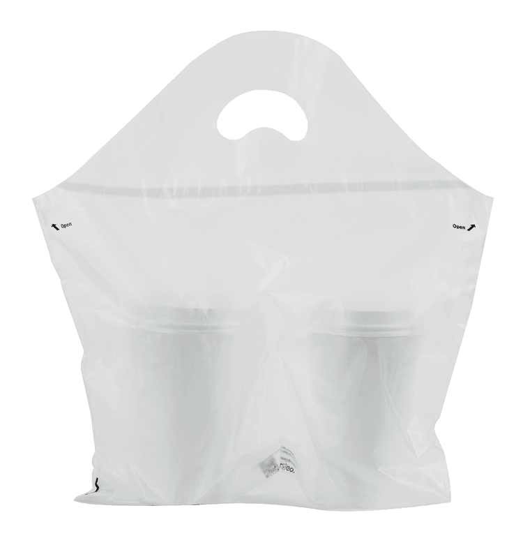 Seal2Go® Tamper - Evident Plastic Drink Carrier Bag - Gig Supply Plus - Gig Supply Plus