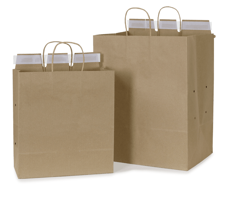 Tab Lok™ by Seal2Go® Tamper - Evident Paper Takeout Delivery Bag - Gig Supply Plus - Gig Supply Plus