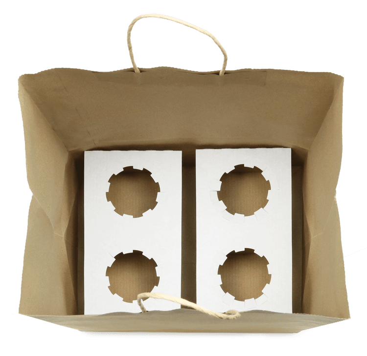 Drink Lok™ by Seal2Go® Tamper - Evident Paper Drink Carrier Bag - Gig Supply Plus - Gig Supply Plus