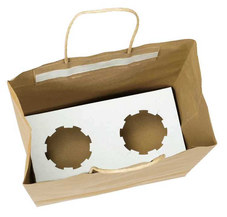 Drink Lok™ by Seal2Go® Tamper - Evident Paper Drink Carrier Bag - Gig Supply Plus - Gig Supply Plus