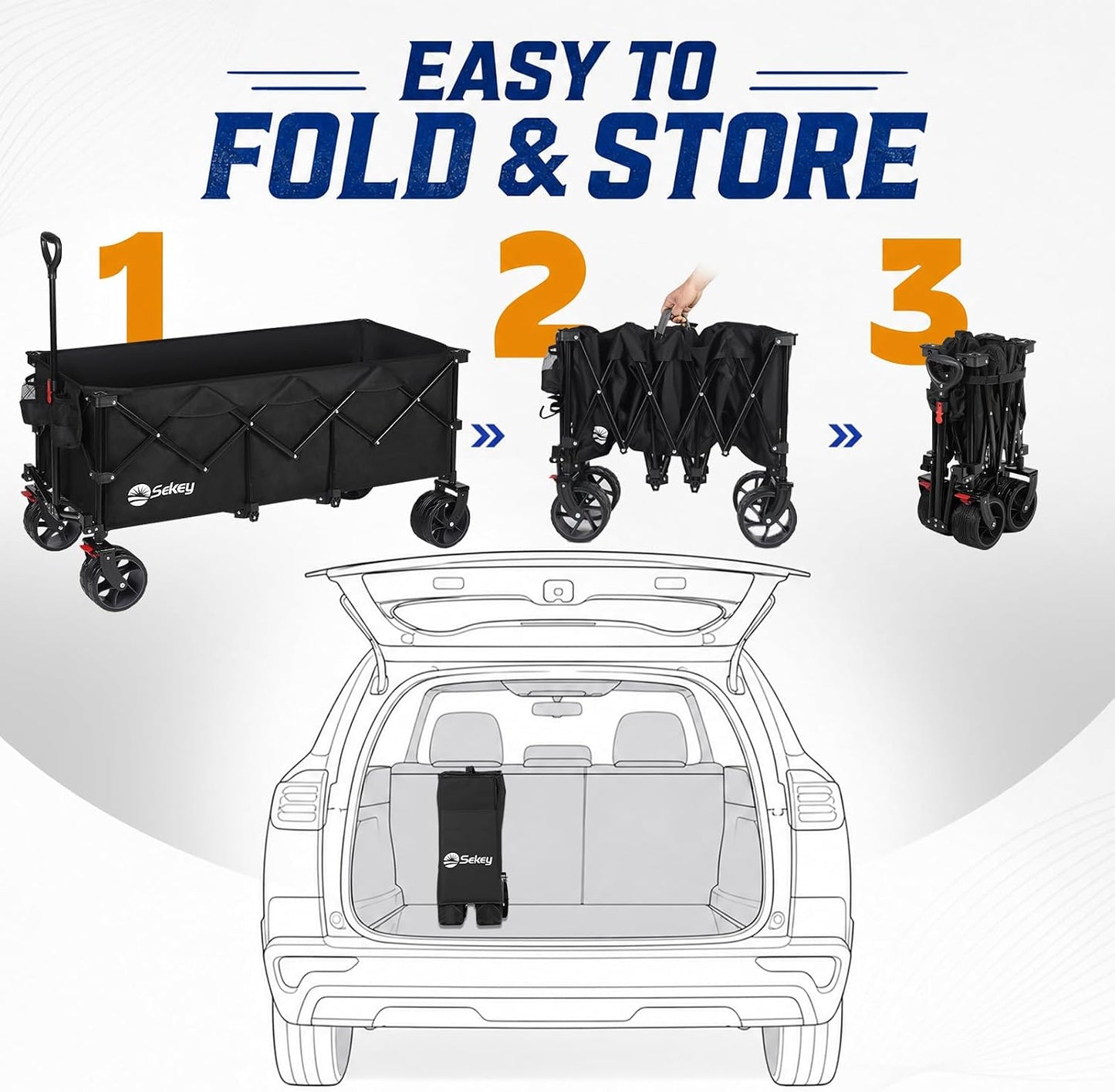 XL Collapsible Wagon - Gig Supply Plus - Gig Supply Plus