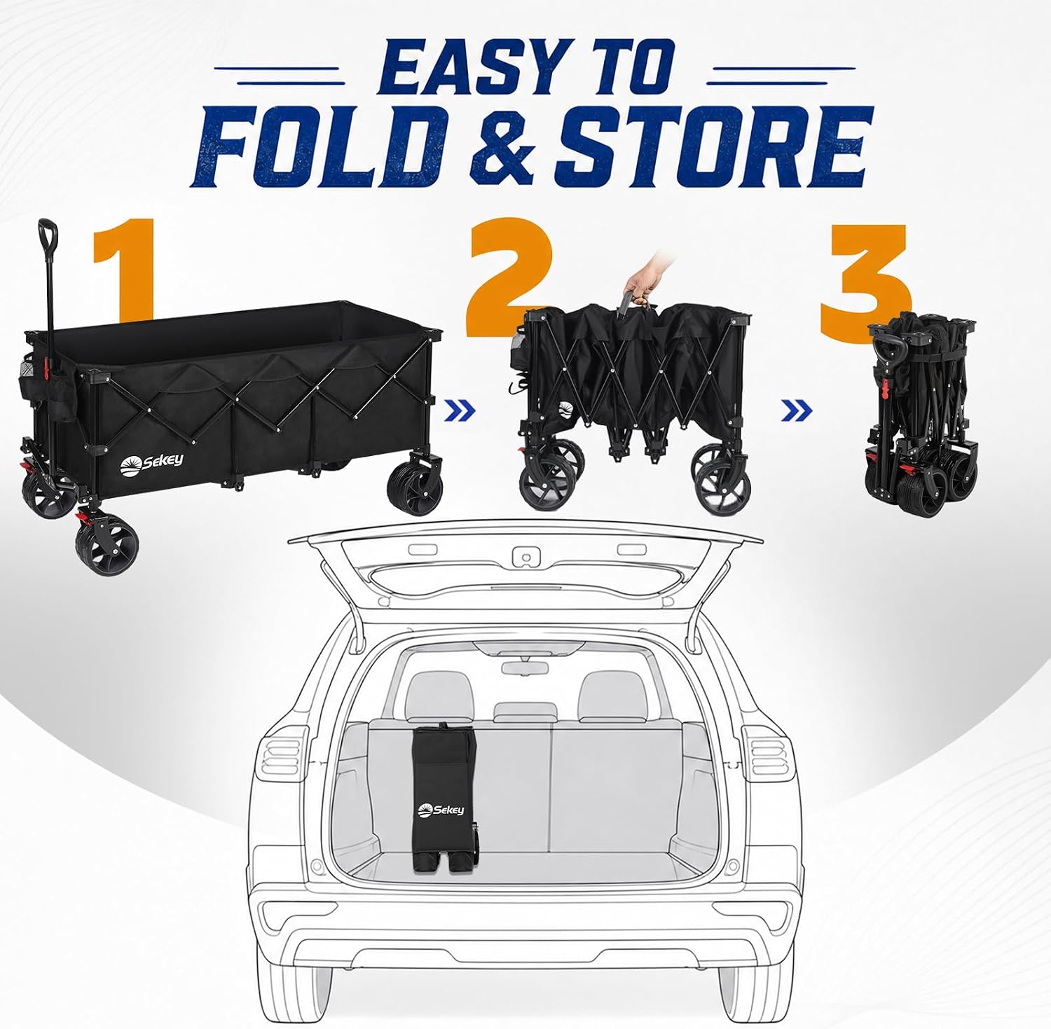 XL Collapsible Wagon - Gig Supply Plus - Gig Supply Plus